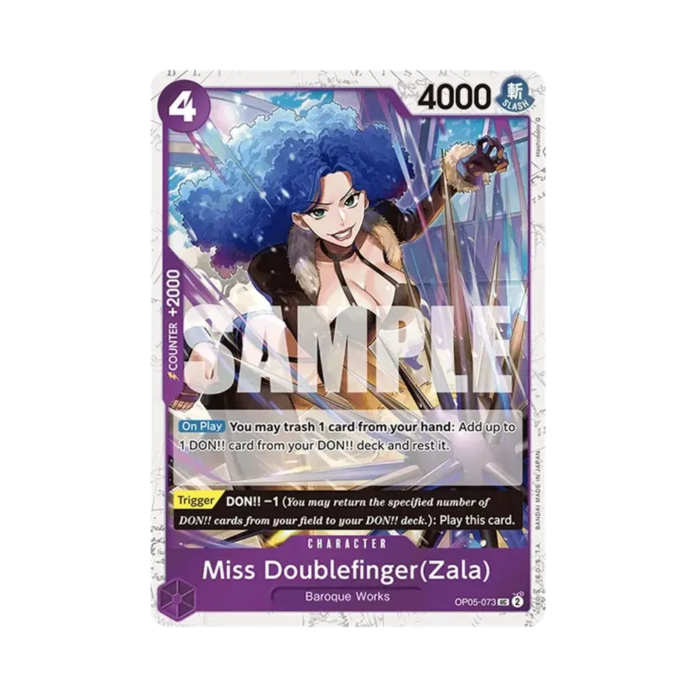 ミス・ダブルフィンガー(ザラ) UC : 海賊旗フォイル [OP05-073]【英語版】(プレミアムブースター「ONE PIECE CARD THE BEST」)