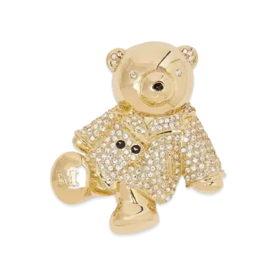 Max Mara Teddy Brooch Metal Teddy Brooch "Crystal"