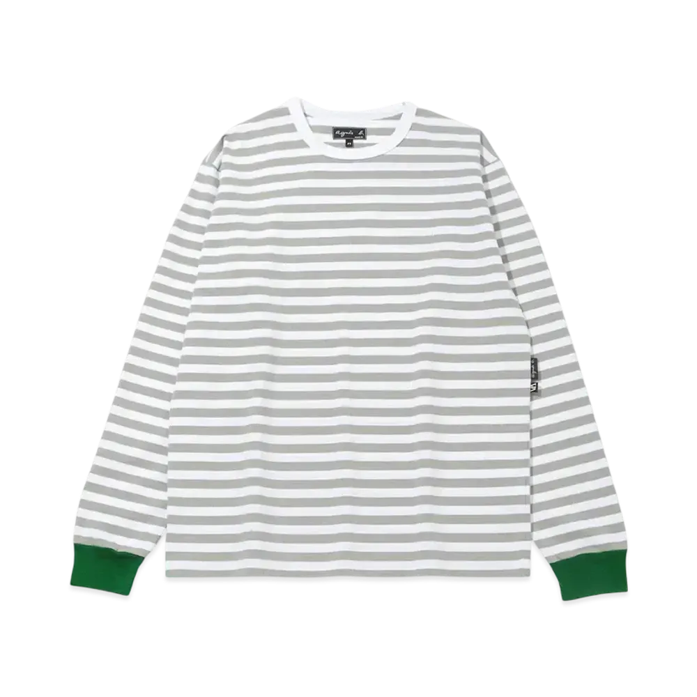 V.A. Fragment x agnes b. Border LS Tee "White/Grey"