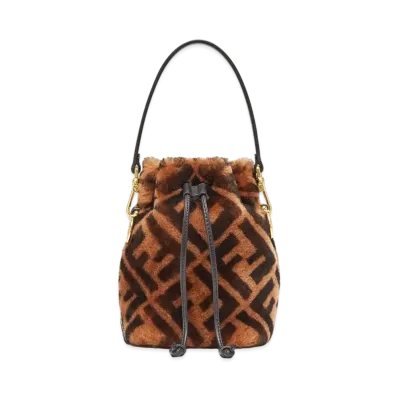 FENDI Mon Tresor Mini-Bag In Brown Sheepskin "Brown"
