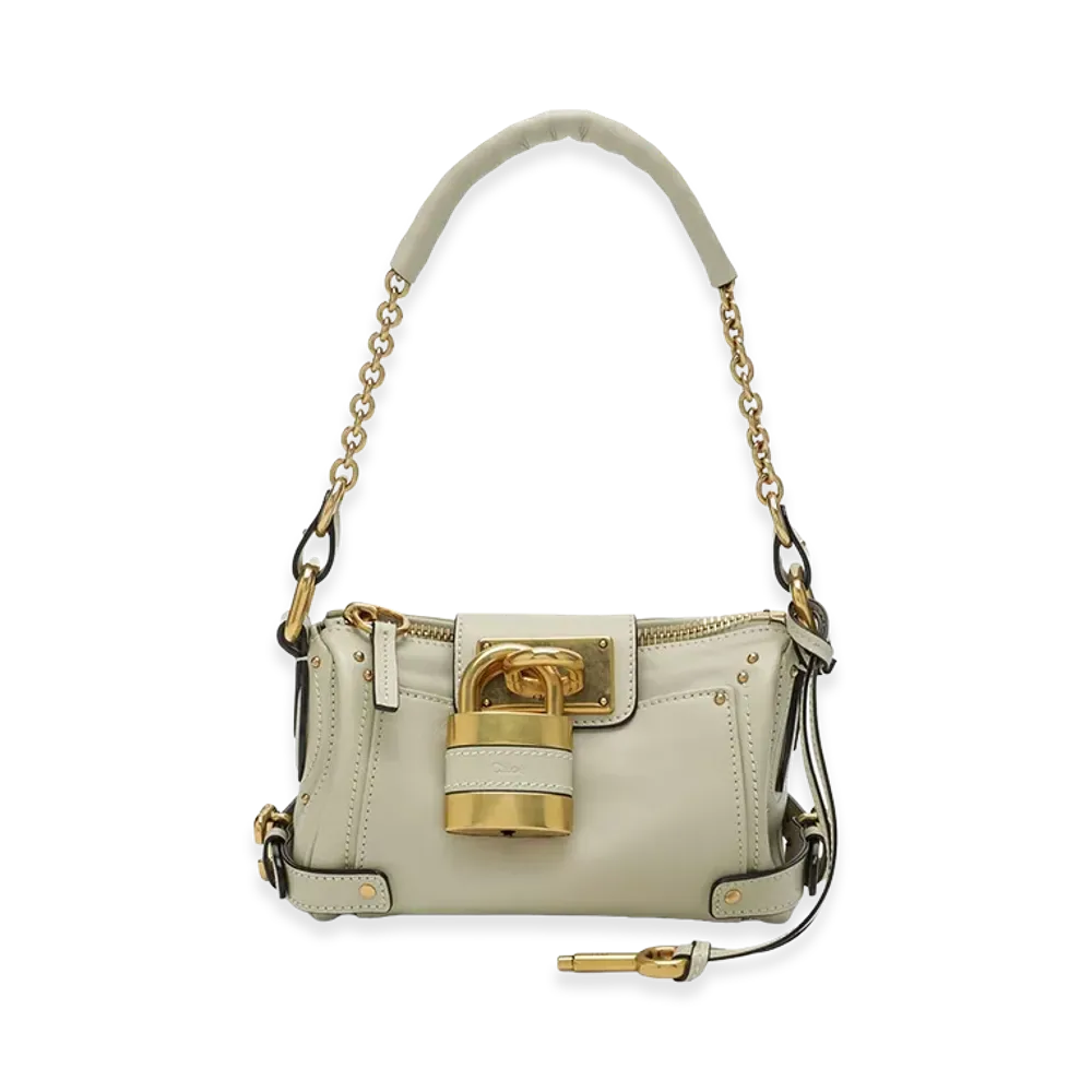 Chloe Women's Leather Small Paddington Shoulder Bag "Beige"