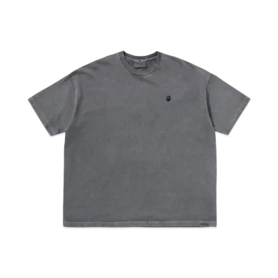 A BATHING APE Bape Black Rope Stitch Washed Tee "Gray"