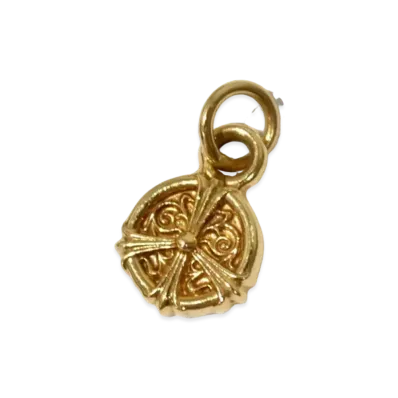 Chrome Hearts 22K Stack Peace Sign Charm "Yellow Gold"