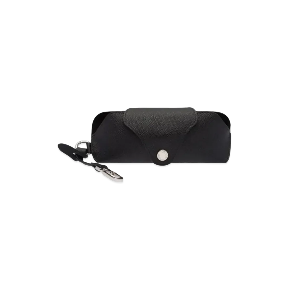 PRADA Saffiano Leather Glasses Case "Black"