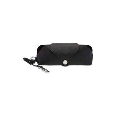 PRADA Saffiano Leather Glasses Case "Black"