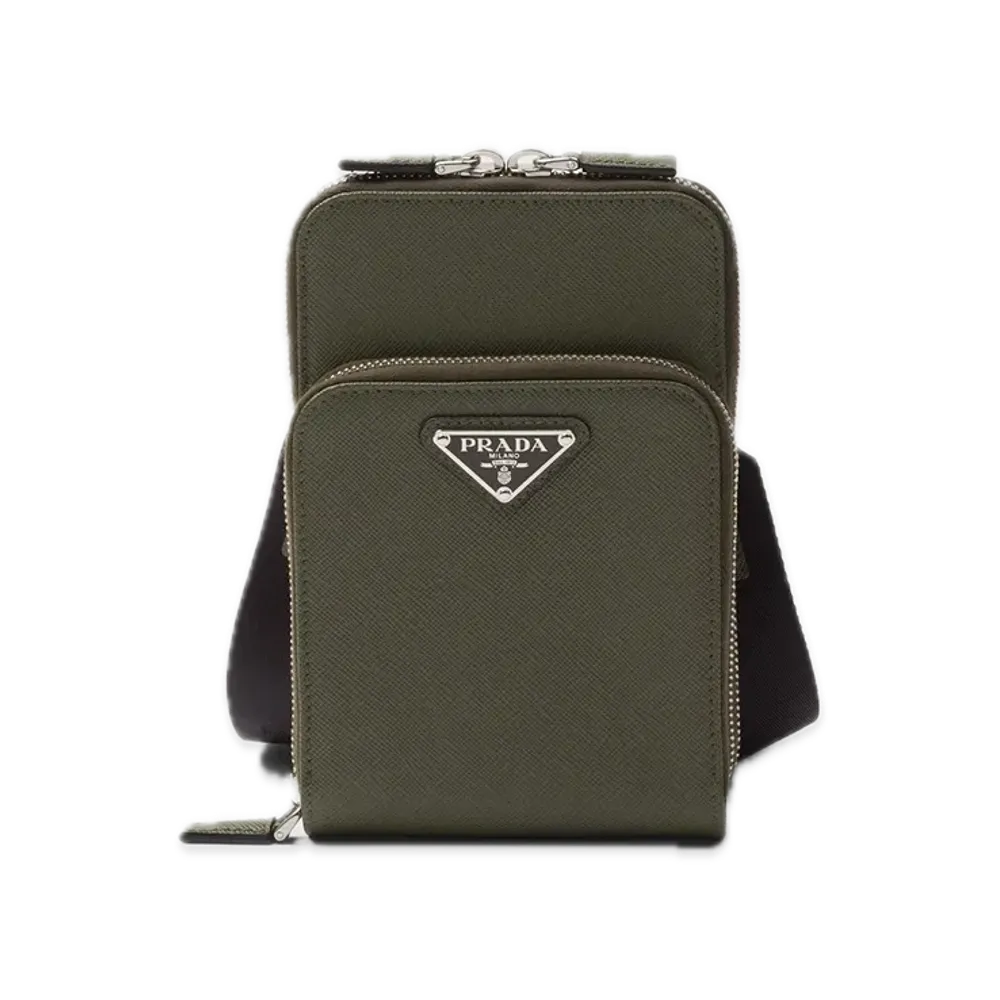PRADA Saffiano Leather Smartphone Case "Green"
