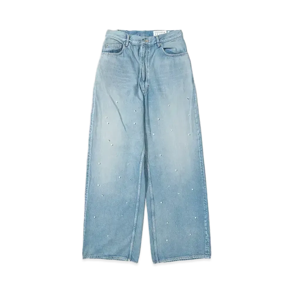 el conductorH BIJOU STUDDED BAGGY JEAN TROUSERS "BLUE"