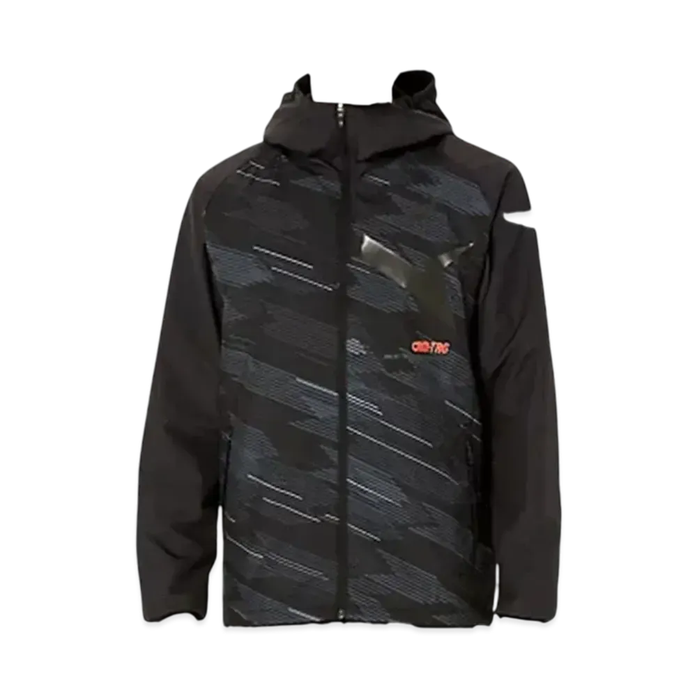 Asics Aim-Trg Back Tricot Graphic Windbreaker Hoodie "Performance Black"