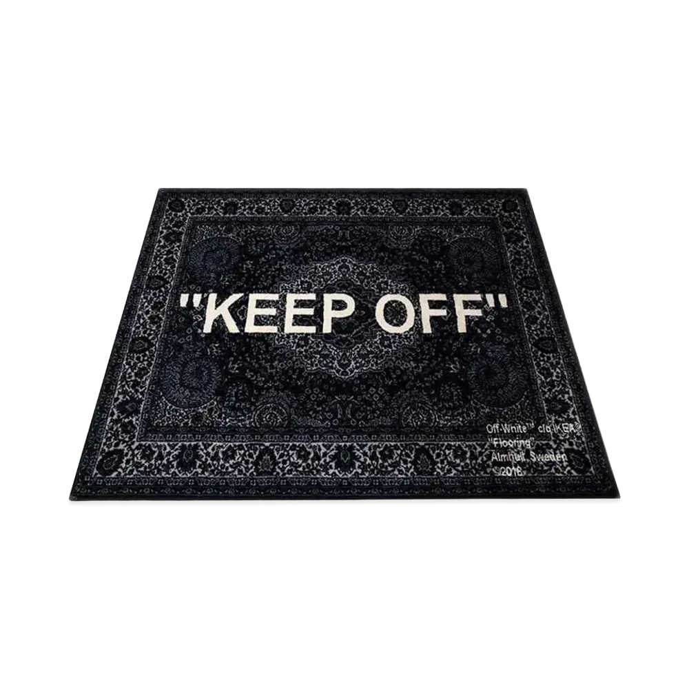 OFF-WHITE / IKEA "KEEP OFF" Rug 133x195 CM "Grey"