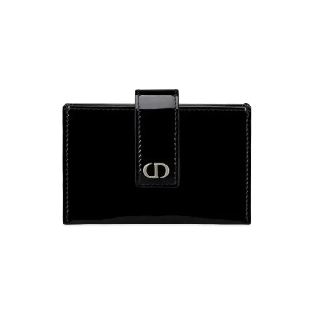 Dior Patent Leather 30 Montenyu 5 Pocket Card Holder "Black"