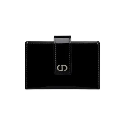 Dior Patent Leather 30 Montenyu 5 Pocket Card Holder "Black"