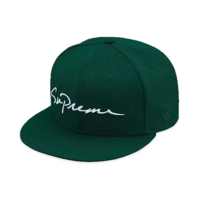 Supreme Classic Script New Era "Dark Green"