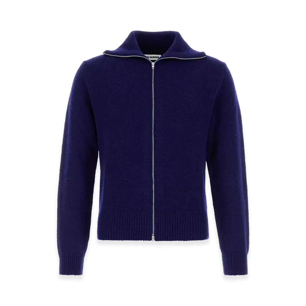 Jil Sander Wool Blend Cardigan "Blue"