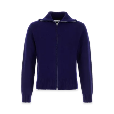 Jil Sander Wool Blend Cardigan "Blue"