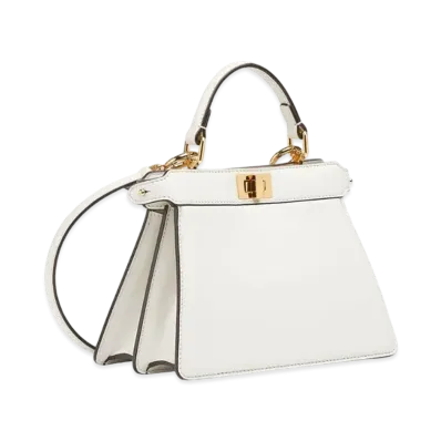 FENDI Peekaboo I See U Petite Padded Nappa Leather Bag "White"