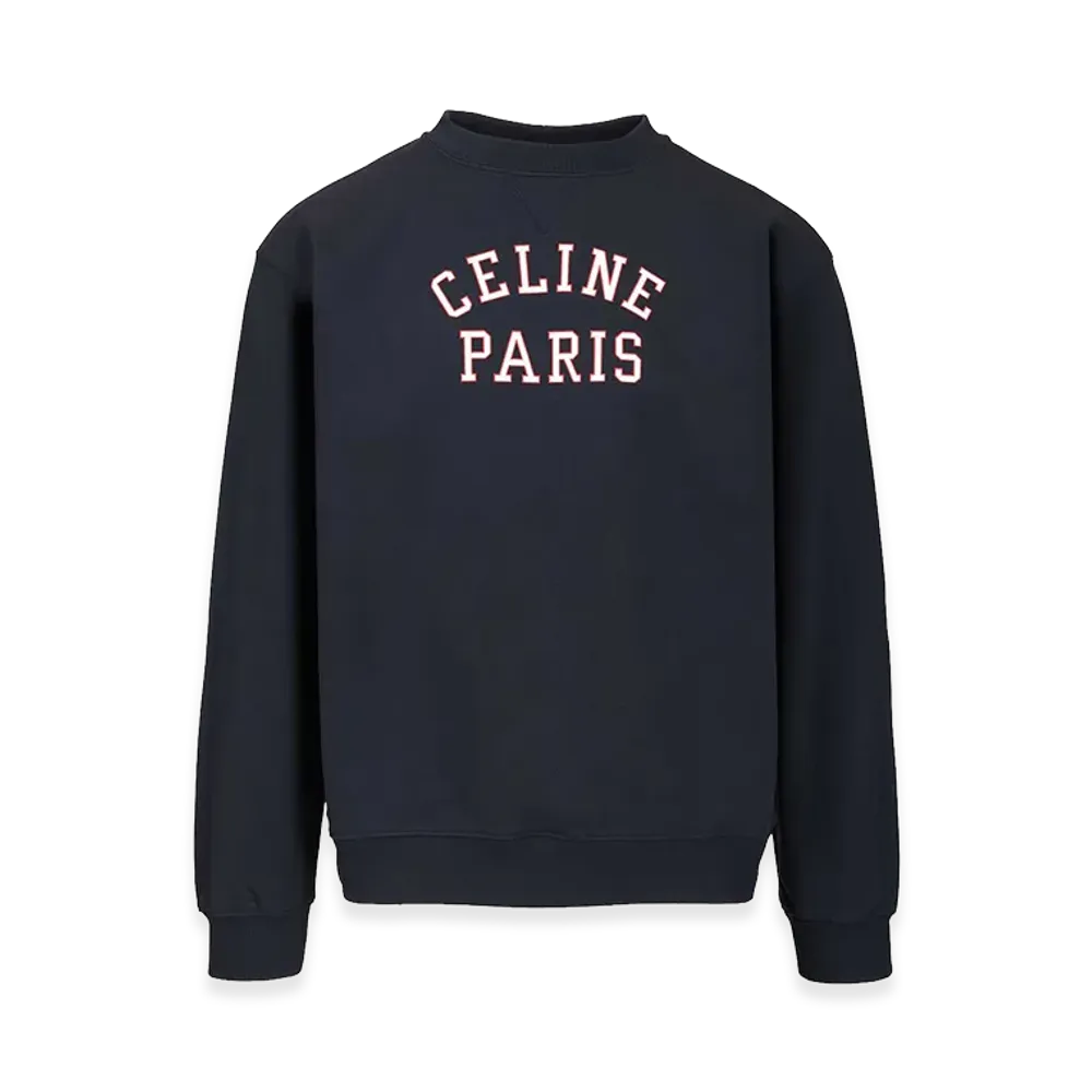 CELINE Relaxed Sweatshirt Cotton Fleece "Blue"