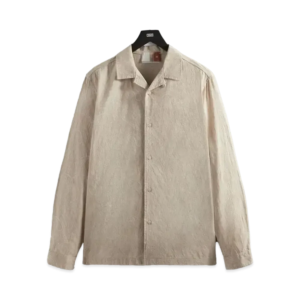 Kith Paisley Jacquard Thompson Camp Collar Shirt "Veil"