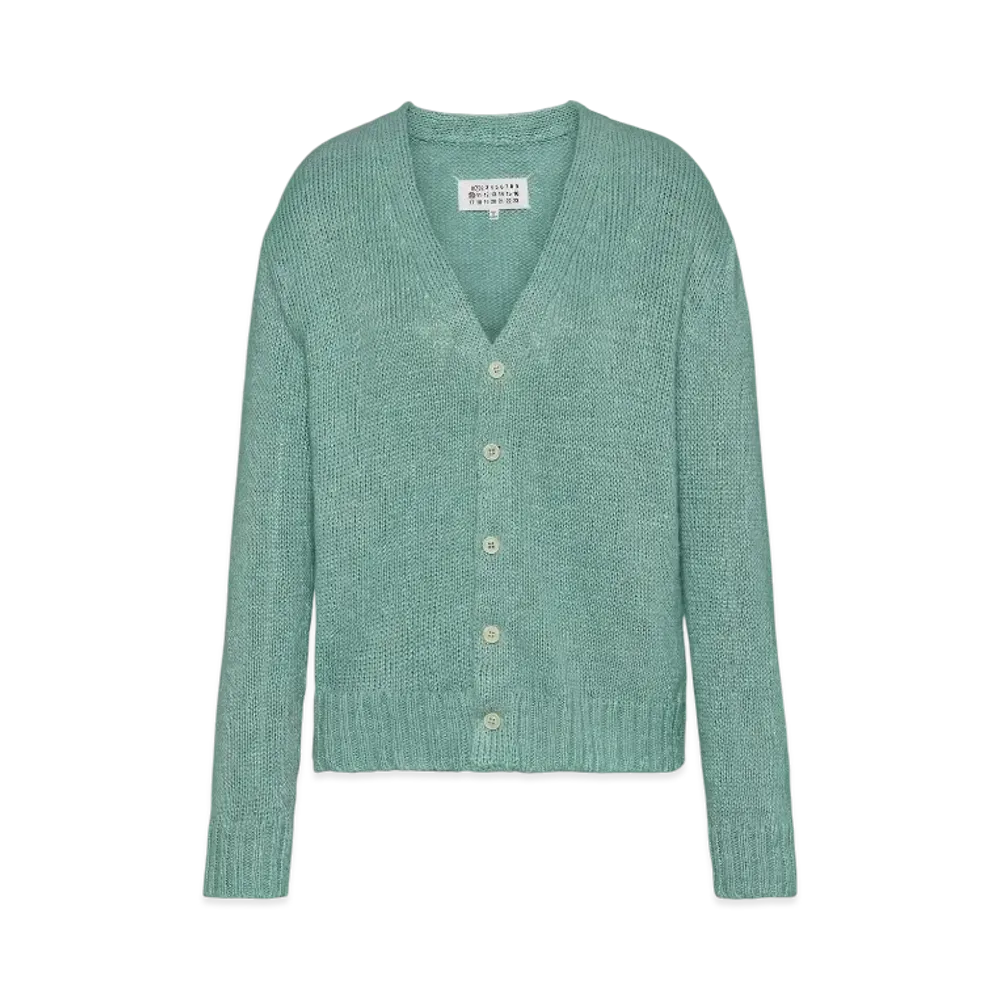 Maison Margiela Women's Gardening Hemp Knit Cardigan "Light Blue"