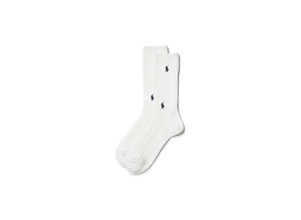 BEAMS x Polo Ralph Socks "White/Navy"