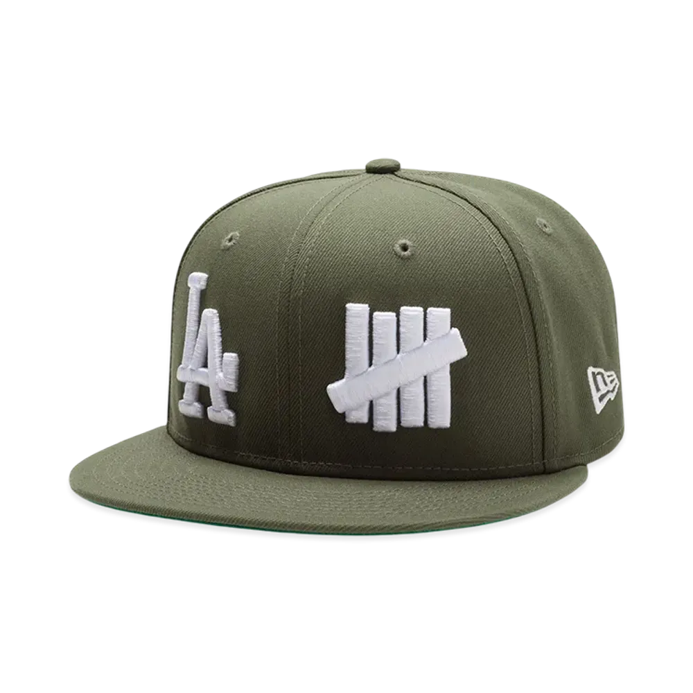 UNDEFEATED x New Era x Los Angeles Dodgers Logos Fitted "Olive"