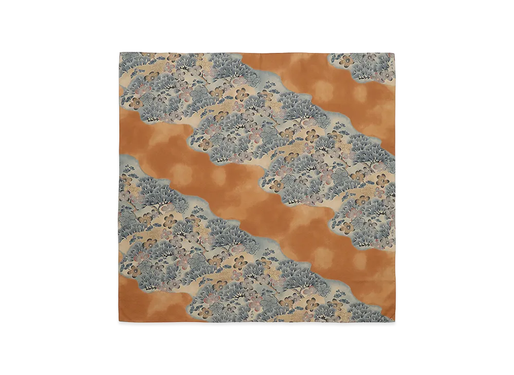 visvim Head Scarf Jacquard (Silk) "Brown"