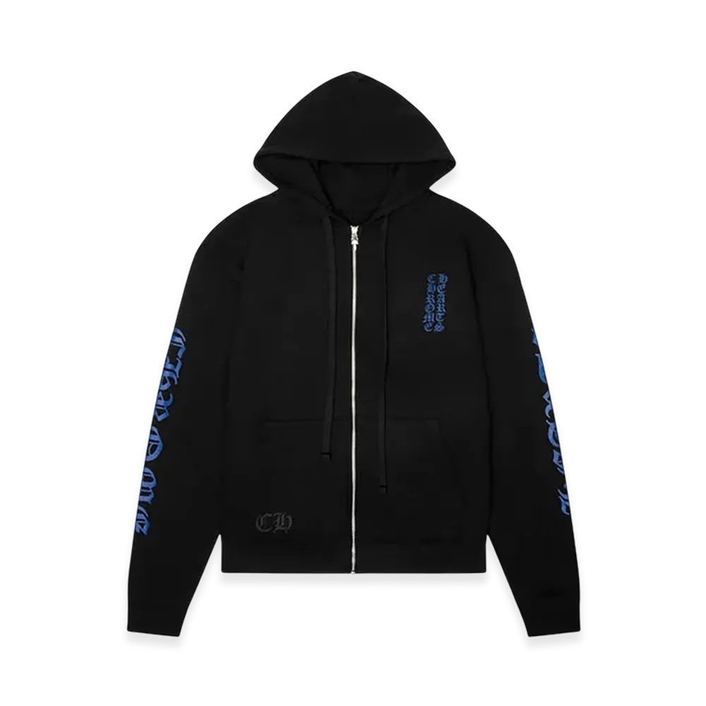 Chrome Hearts Zip-Up Hoodie "Black/Blue"