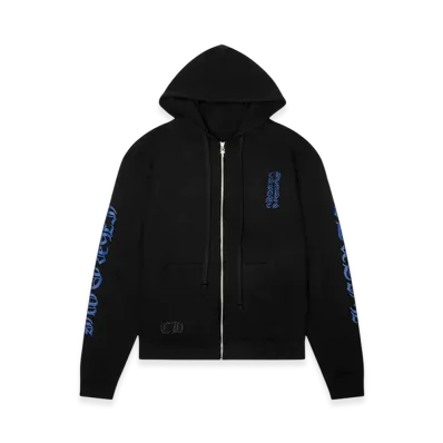 Chrome Hearts Zip-Up Hoodie "Black/Blue"