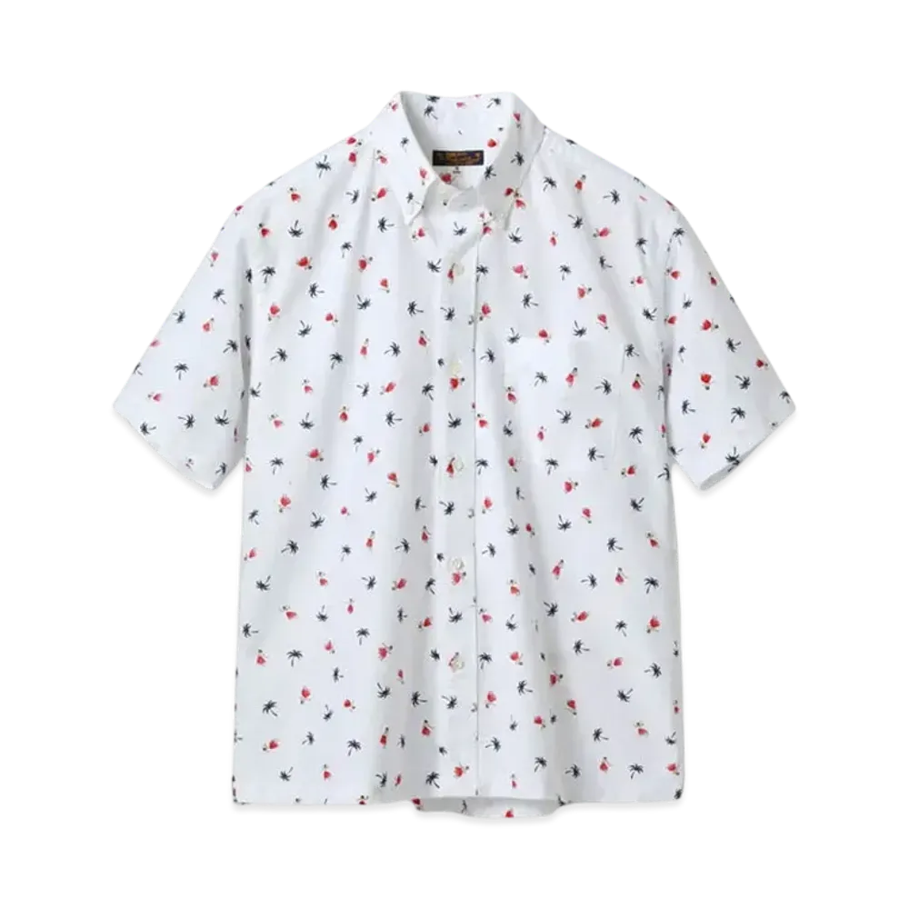 SUN SURF Cotton Oxford B.D. Shirt Hula Dancer "White"