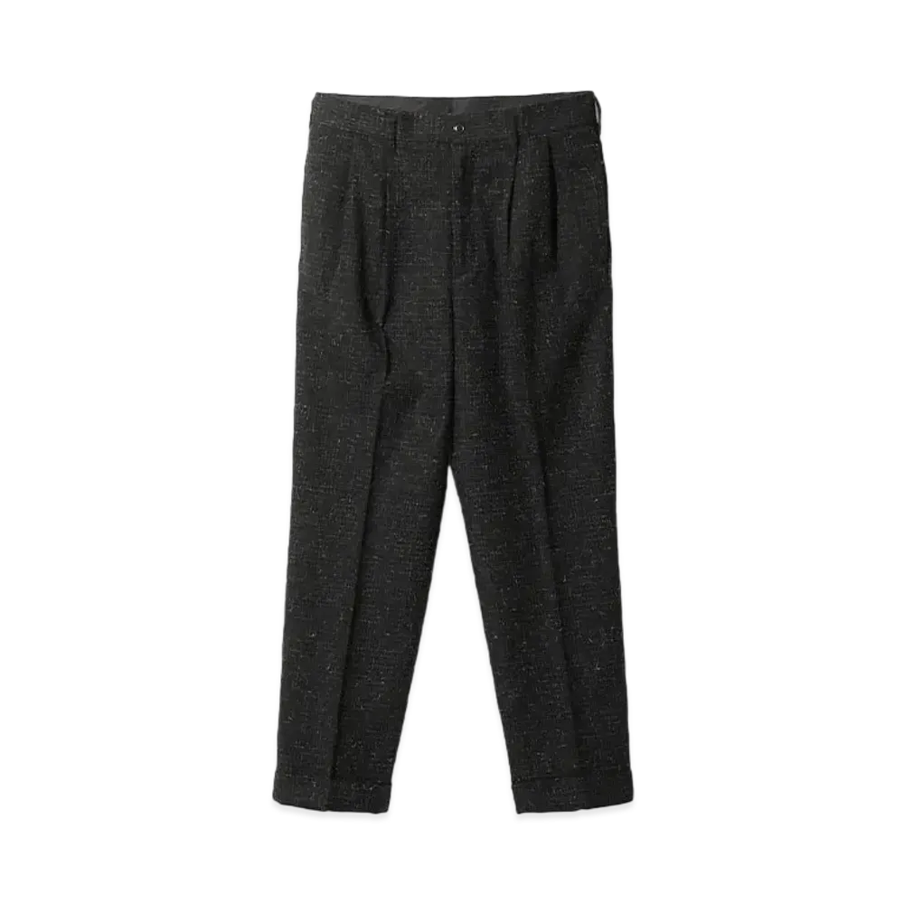 Needles Tucked Trouser Small Plaid Cloth "Black"