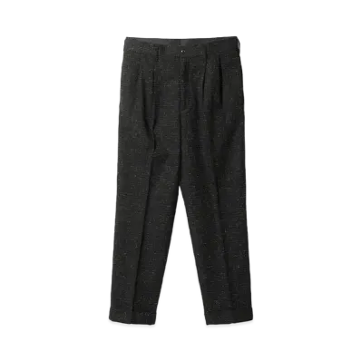 Needles Tucked Trouser Small Plaid Cloth "Black"