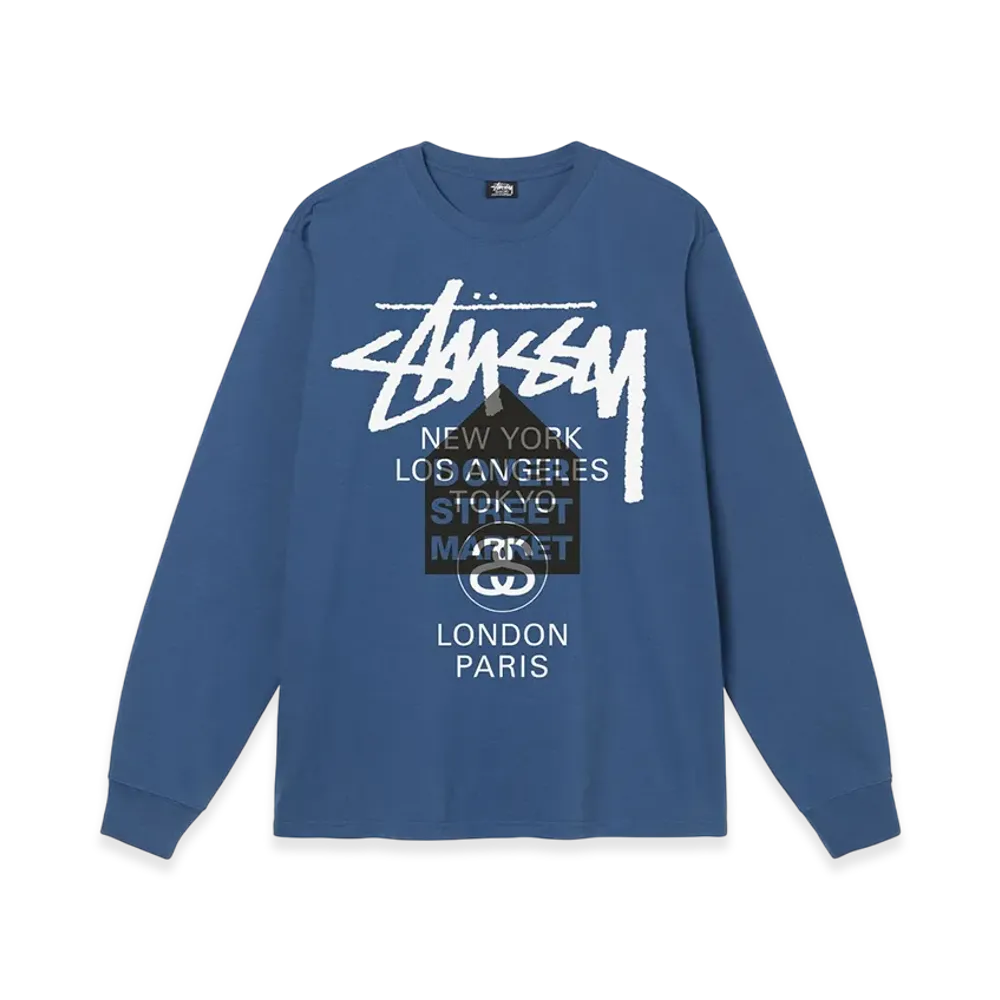 Stussy DSM World Tour LS Tee "Midnight"