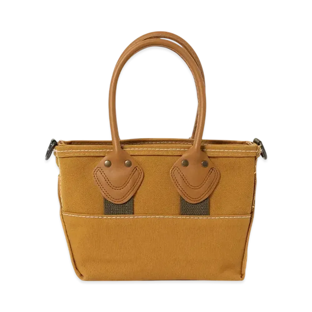 L.L.Bean x BEAMS BOY Deep Bottom Leather Handle Zip Tote Mini "Brown"