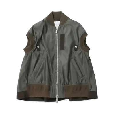 sacai Nylon Twill Vest "Taupe"