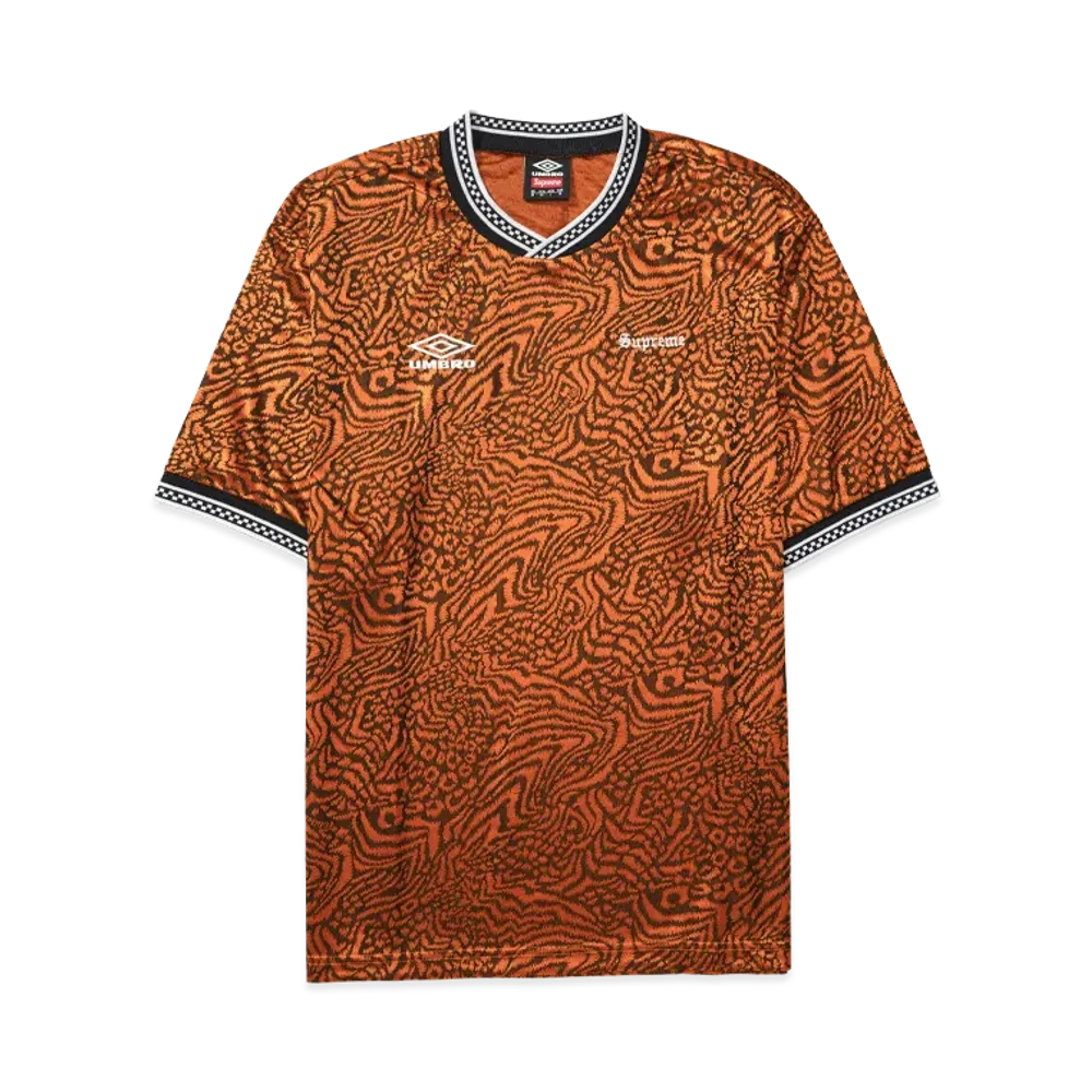 Supreme x Umbro Jacquard Animal Print Soccer Jersey "Orange"