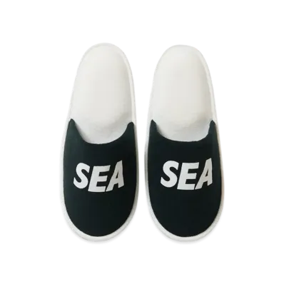WIND AND SEA x MIYOSHI RUG Slippers "Black"