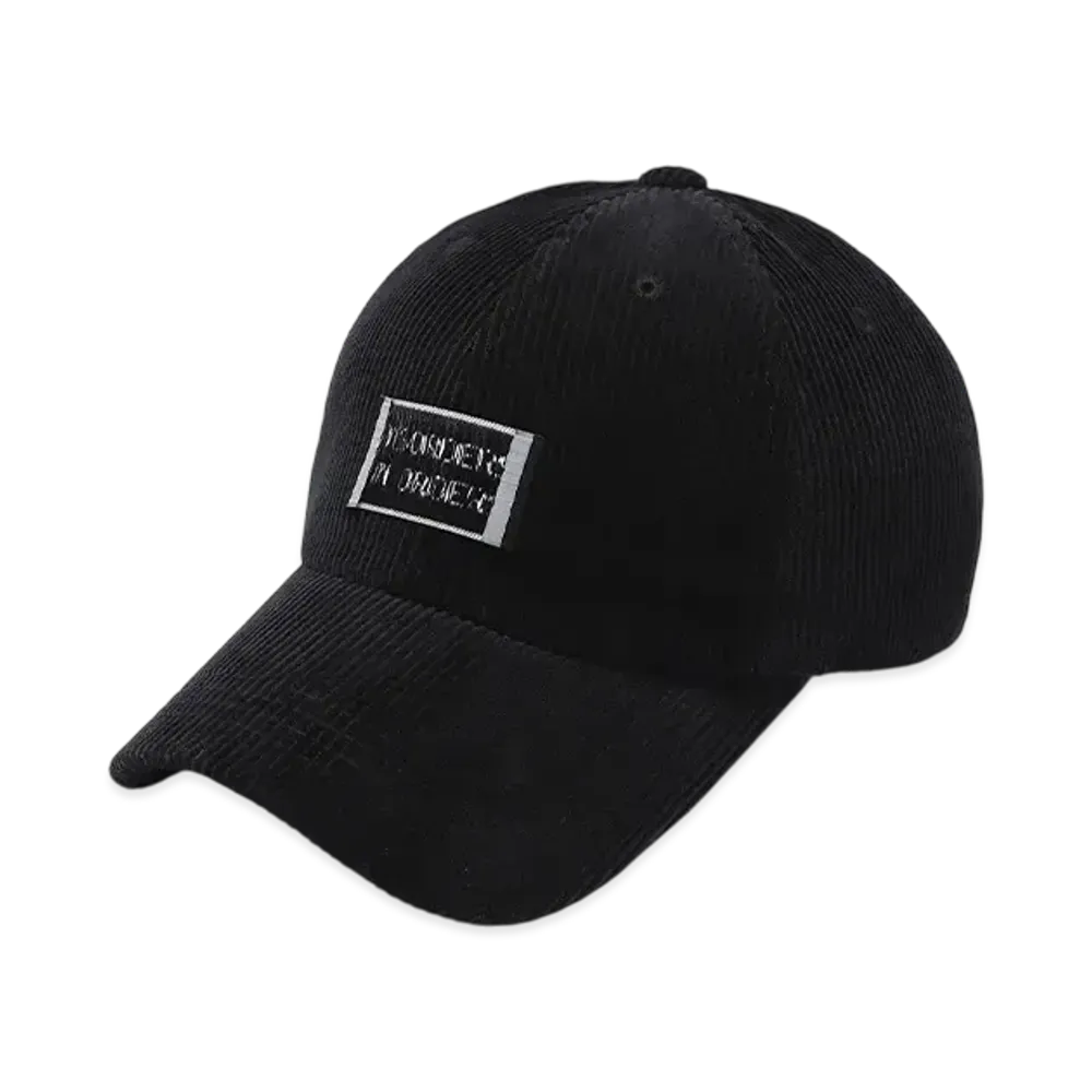 ILLEDIT Corduroy Label Ballcap "Black"