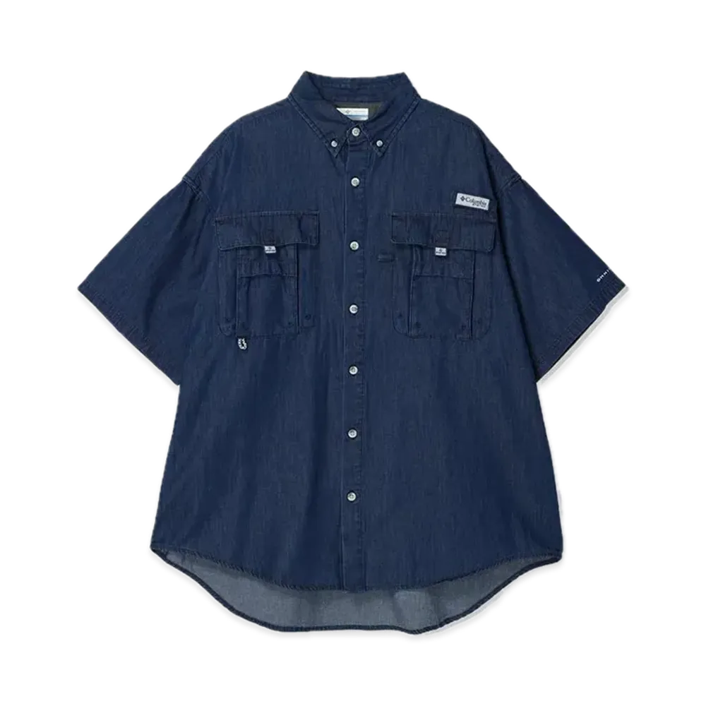 Columbia Wear Bahamas 2 Denim Short Sleeve Shirt "College Navy Denim"