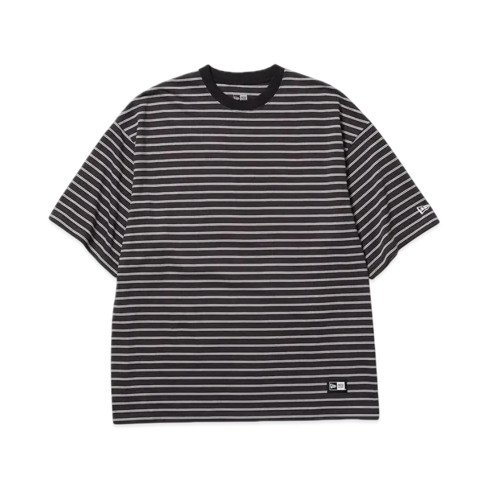 NEW ERA Short Sleeve Oversized Cotton T-Shirt Micro Border "Black"
