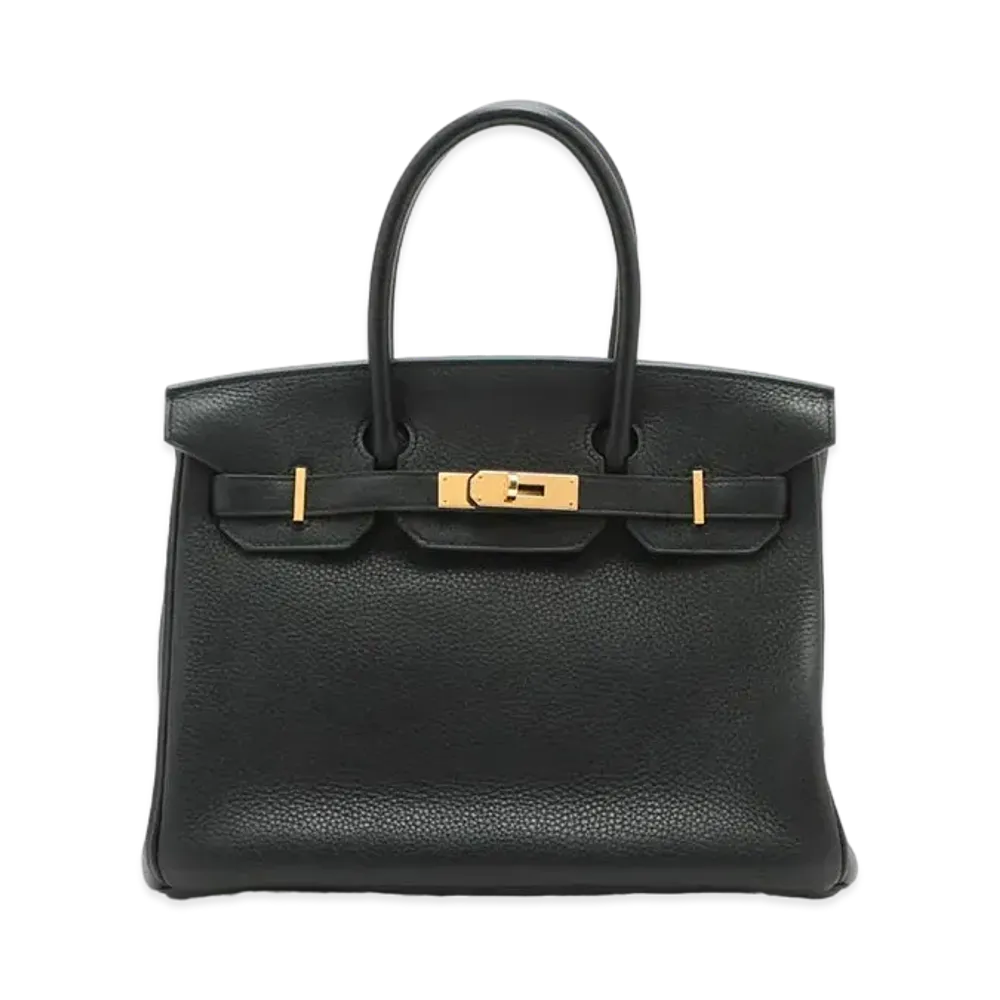 Hermes Birkin Taurillon Clemence "Noir/Gold"