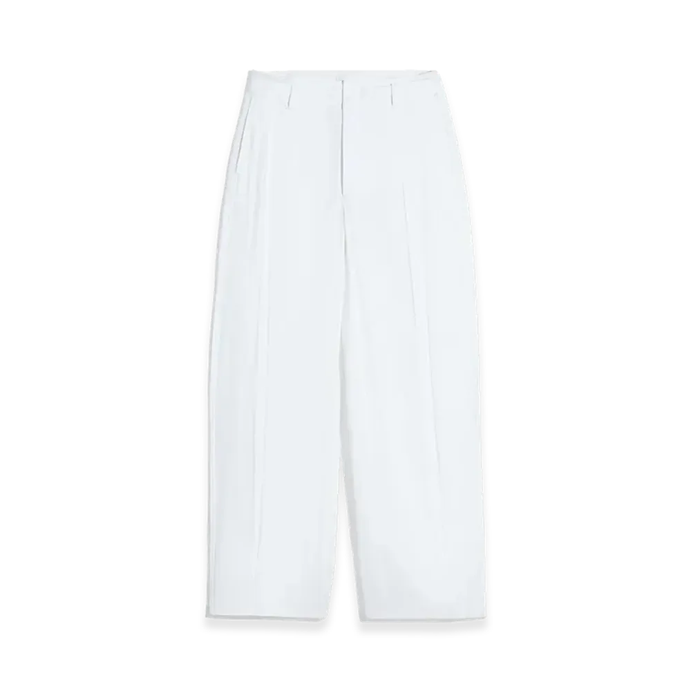 LEMAIRE Women's Poly-Viscose Twill Creased Soft Pants "Chalk"