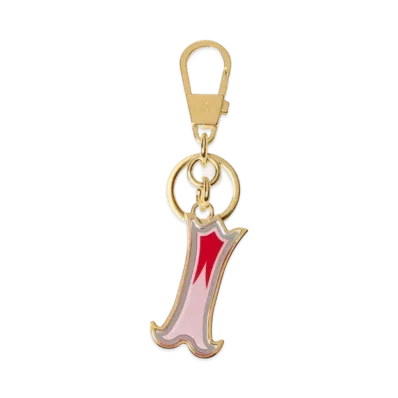 GUCCI Letter I Plexiglas Keychain "Pink Gold"