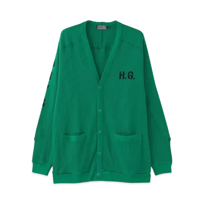 HYSTERIC GLAMOUR Hysteric Stencil Cardigan "Green"