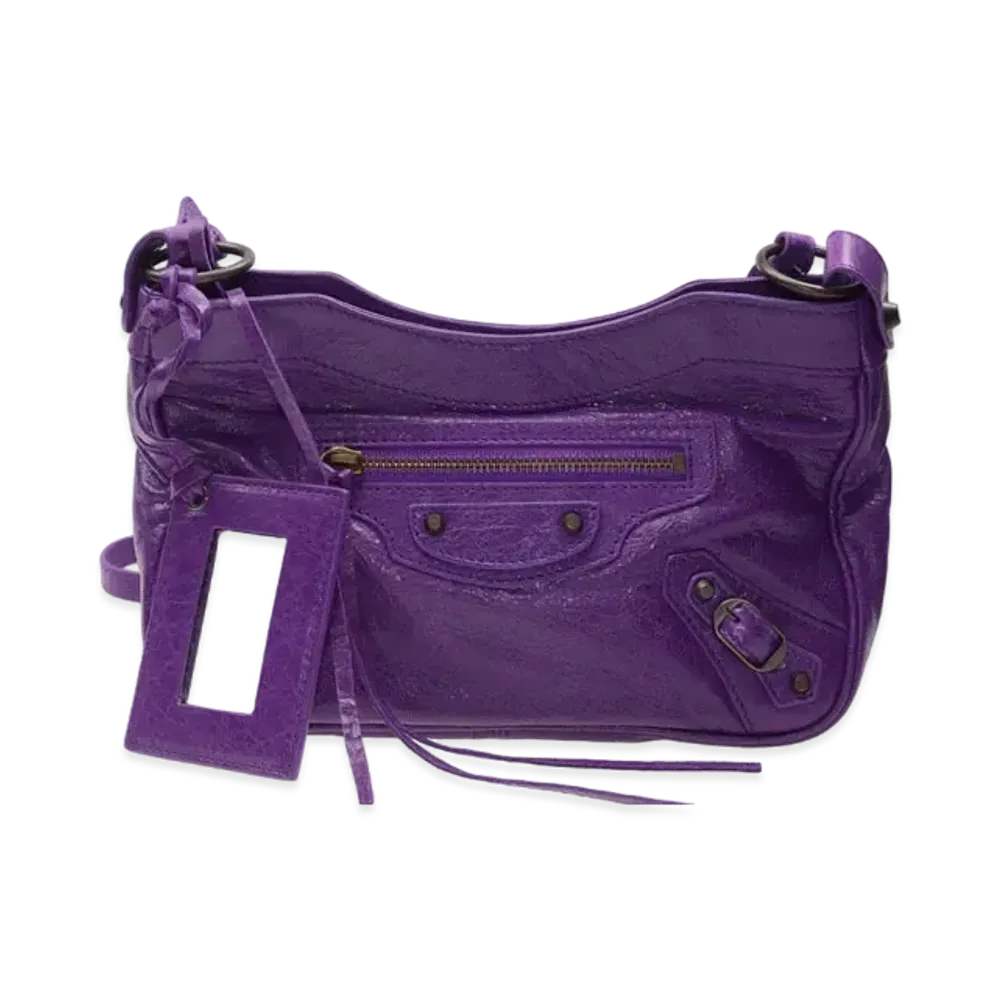 BALENCIAGA Handbag Lambskin "Purple"