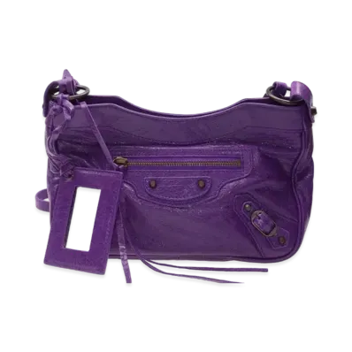 BALENCIAGA Handbag Lambskin "Purple"