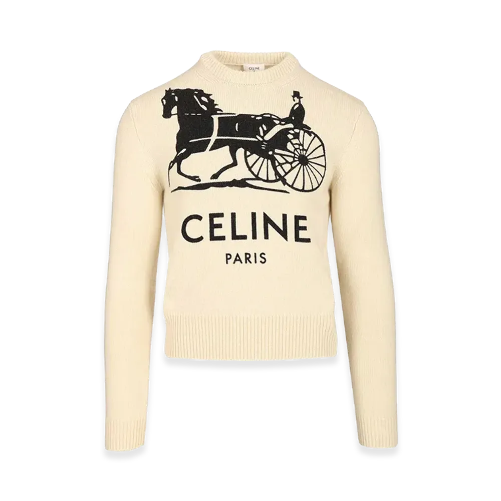 CELINE Look 60 - Crewneck Sweater Cashmere "White"