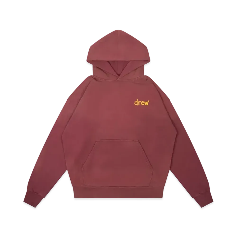 drew house Scribble Hoodie "Faded Maroon"