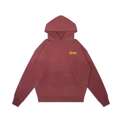 drew house Scribble Hoodie "Faded Maroon"