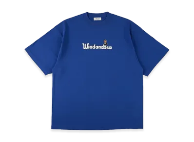 WIND AND SEA x Monchhichi Icon Logo Tee "Blue"