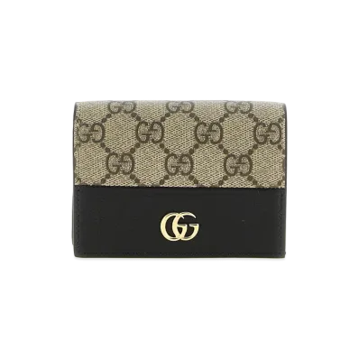 GUCCI Women's GG Marmont Two-Tone Wallet "Black"