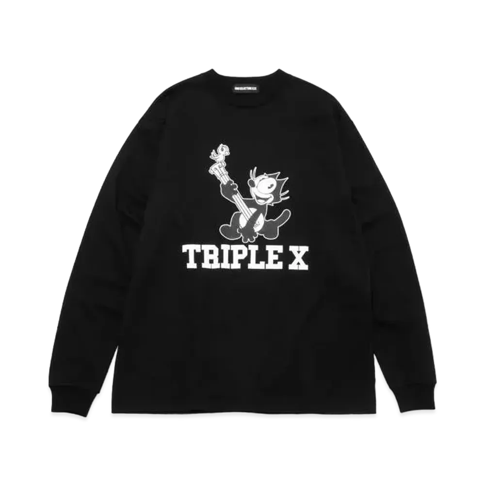 GOD SELECTION XXX LONG SLEEVE T-SHIRT GX-A22-FELT-01 "Black"